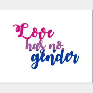 Love Has No Gender Bi Flag Posters and Art